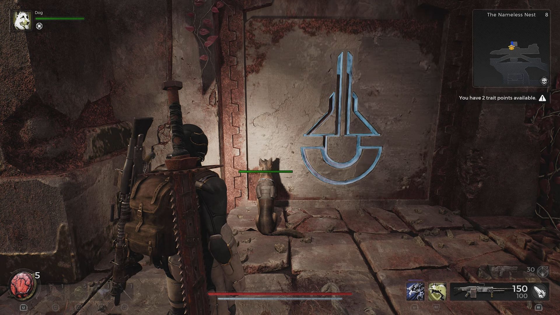 The stone blocks reveal a set of symbols (Image via Gunfire Games)